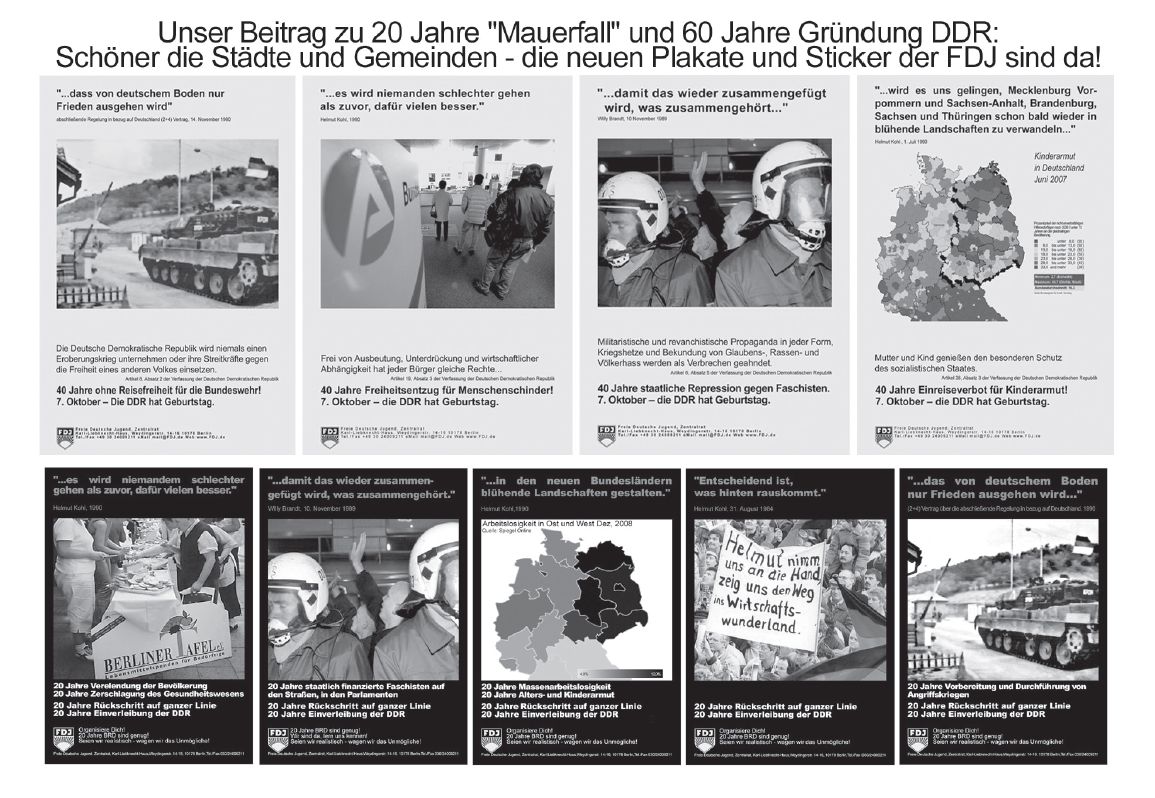 DDR Plakate und Sticker 2009