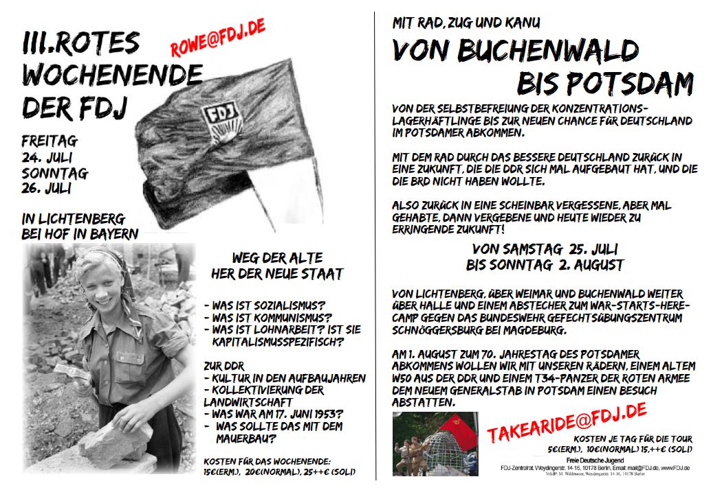 Rotes Wochenende und Tour