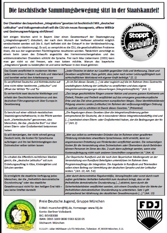 Flugblatt Rassegesetz März 2016 CSU